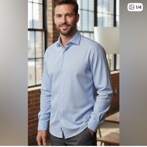 Massimo Dutti Light Blue Men's Dress Shirt